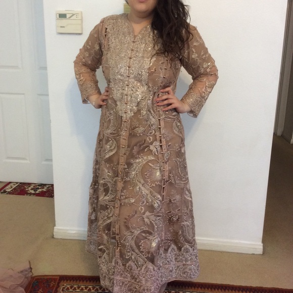 Pakistani Indian Suit Dress Anarkali 4 Piece - Picture 1 of 8
